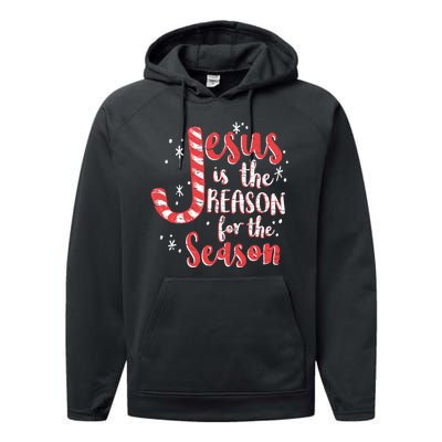 Jesus Is The Reason For Season Family Christmas Christian Performance Fleece Hoodie