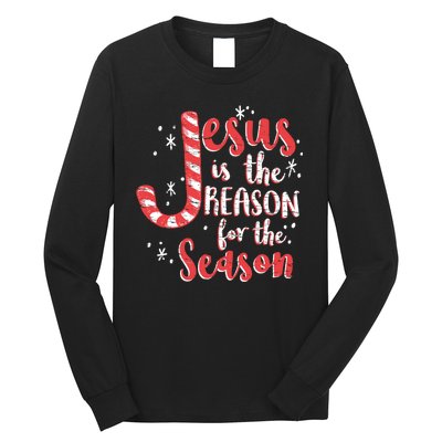 Jesus Is The Reason For Season Family Christmas Christian Long Sleeve Shirt