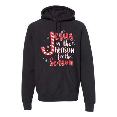 Jesus Is The Reason For Season Family Christmas Christian Premium Hoodie