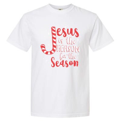 Jesus Is The Reason For Season Family Christmas Christian Garment-Dyed Heavyweight T-Shirt