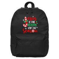 Jesus Is The Reason For The Season Christmas Xmas Candy Cane 16 in Basic Backpack