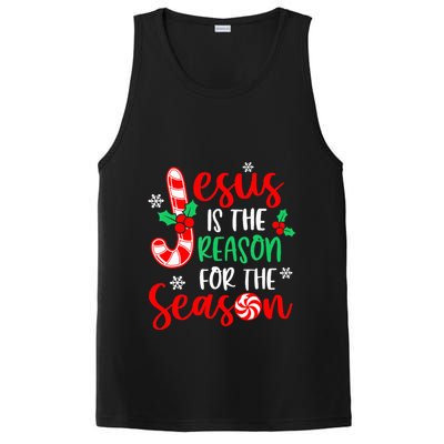 Jesus Is The Reason For The Season Christmas Xmas Candy Cane PosiCharge Competitor Tank