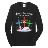 Jesus Is The Reason For The Season Funny Christmas PJs Gifts Tall Long Sleeve T-Shirt