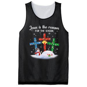 Jesus Is The Reason For The Season Funny Christmas PJs Gifts Mesh Reversible Basketball Jersey Tank