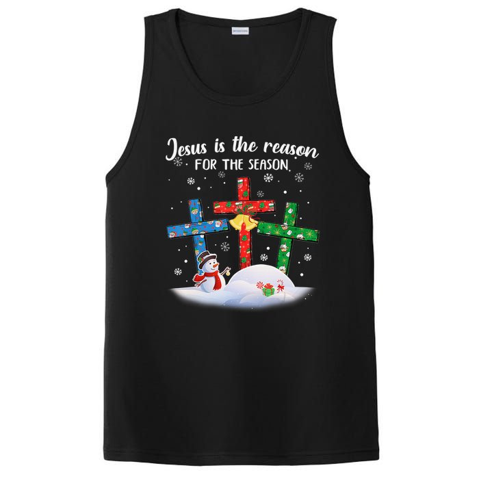 Jesus Is The Reason For The Season Funny Christmas PJs Gifts PosiCharge Competitor Tank