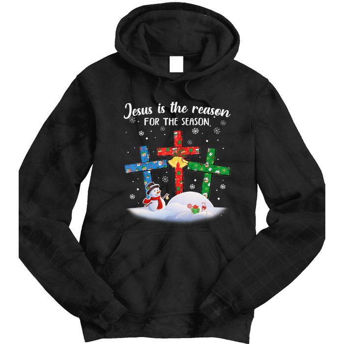 Jesus Is The Reason For The Season Funny Christmas PJs Gifts Tie Dye Hoodie