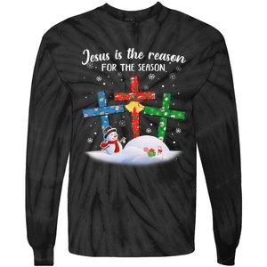 Jesus Is The Reason For The Season Funny Christmas PJs Gifts Tie-Dye Long Sleeve Shirt