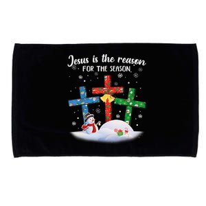 Jesus Is The Reason For The Season Funny Christmas PJs Gifts Microfiber Hand Towel