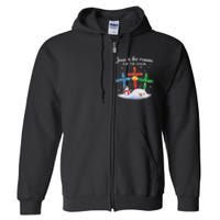 Jesus Is The Reason For The Season Funny Christmas PJs Gifts Full Zip Hoodie