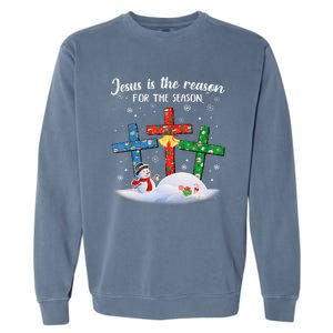 Jesus Is The Reason For The Season Funny Christmas PJs Gifts Garment-Dyed Sweatshirt