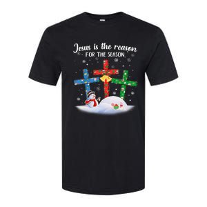 Jesus Is The Reason For The Season Funny Christmas PJs Gifts Softstyle CVC T-Shirt