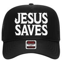 Jesus Is the Only Way Jesus Saves Vintage Mall Jesus Saves High Crown Mesh Back Trucker Hat