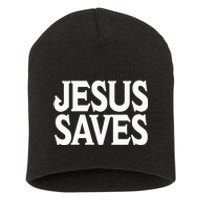 Jesus Is the Only Way Jesus Saves Vintage Mall Jesus Saves Short Acrylic Beanie