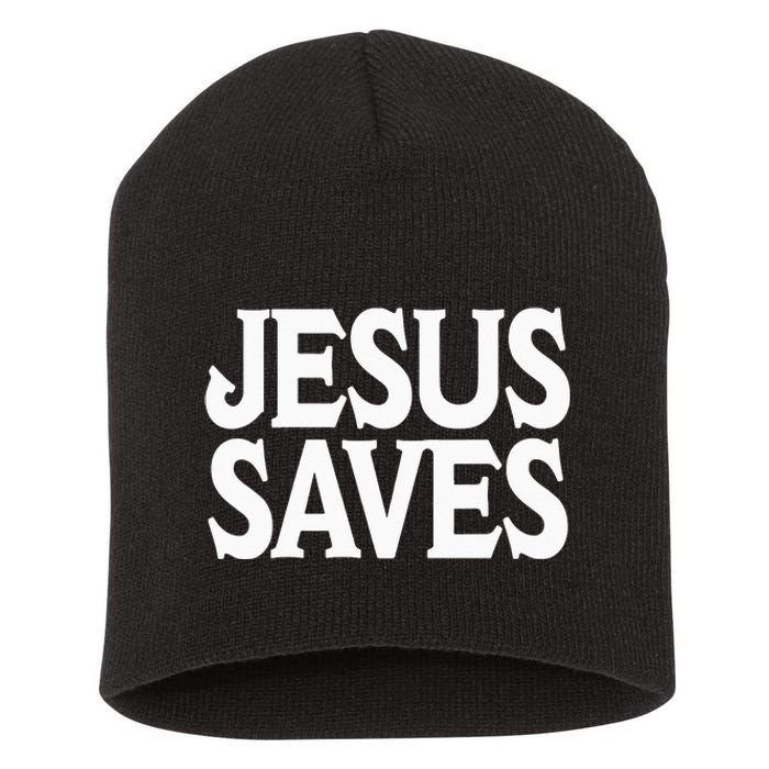 Jesus Is the Only Way Jesus Saves Vintage Mall Jesus Saves Short Acrylic Beanie