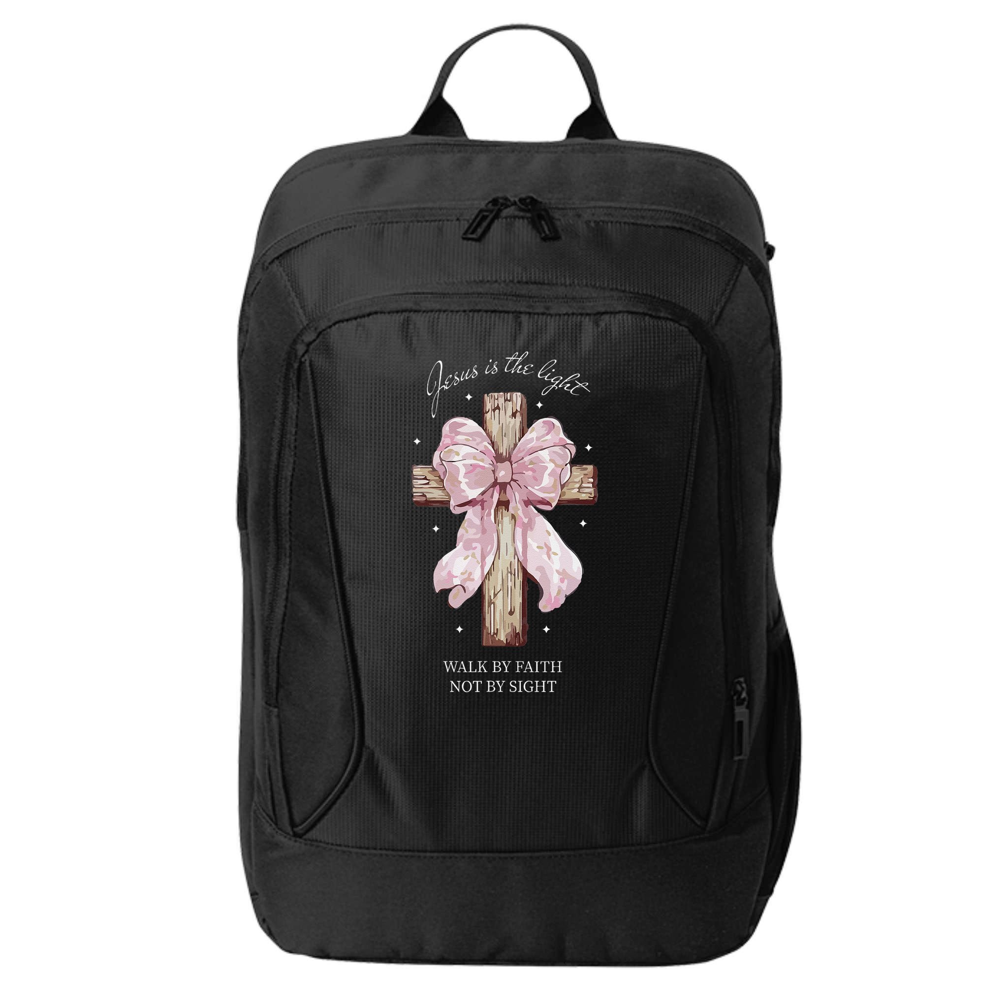Jesus Is The Light Walk By Faith Not By Sight Coquette City Backpack