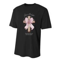 Jesus Is The Light Walk By Faith Not By Sight Coquette Youth Performance Sprint T-Shirt