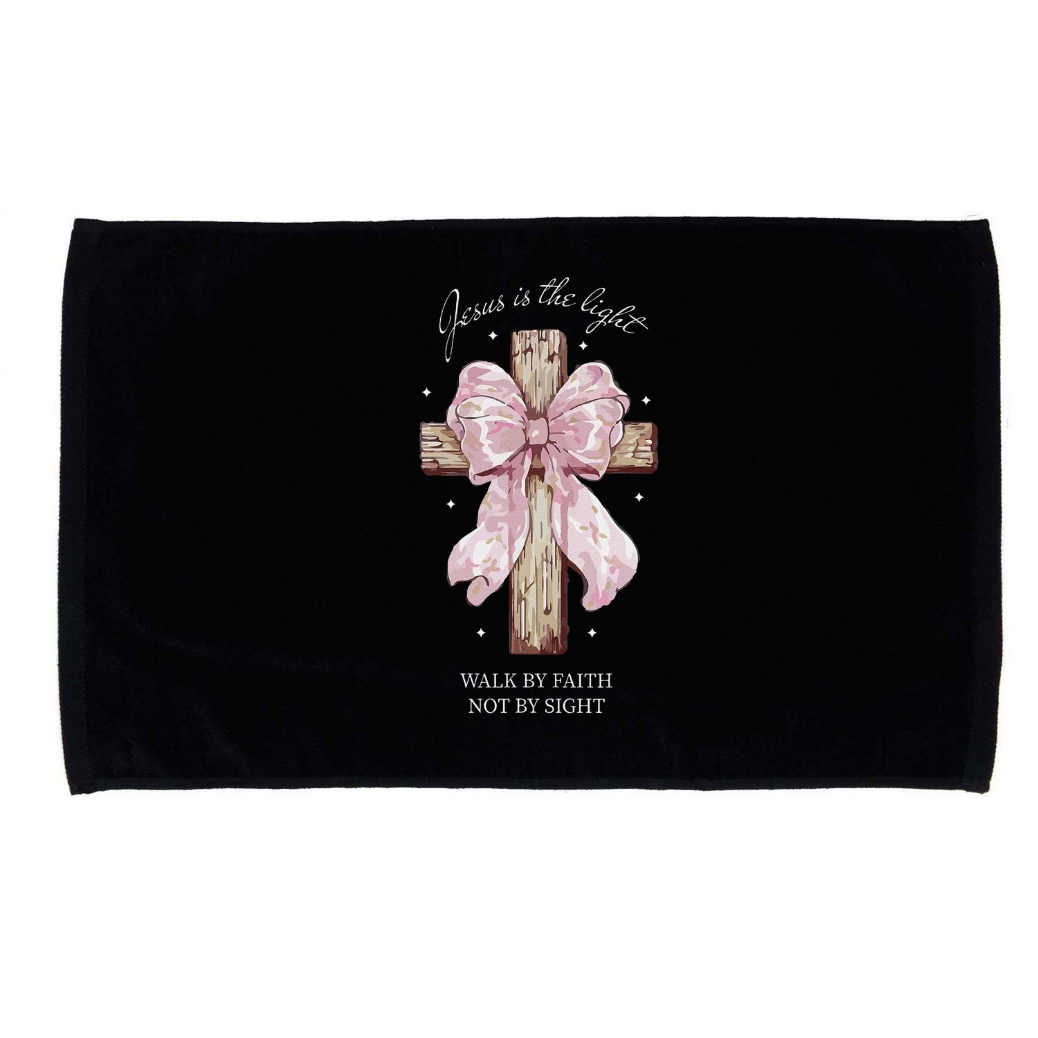 Jesus Is The Light Walk By Faith Not By Sight Coquette Microfiber Hand Towel