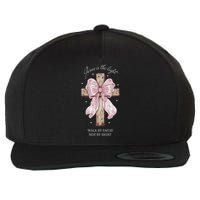 Jesus Is The Light Walk By Faith Not By Sight Coquette Wool Snapback Cap