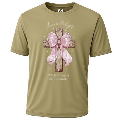 Jesus Is The Light Walk By Faith Not By Sight Coquette Performance Shirt