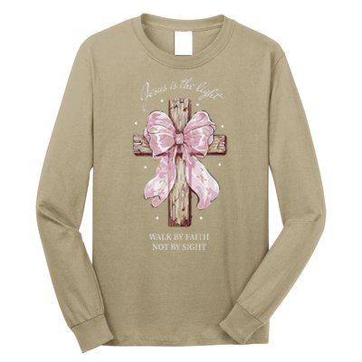 Jesus Is The Light Walk By Faith Not By Sight Coquette Long Sleeve Shirt