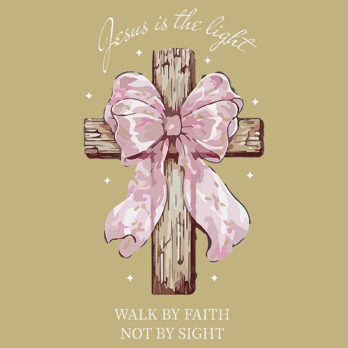 Jesus Is The Light Walk By Faith Not By Sight Coquette Long Sleeve Shirt