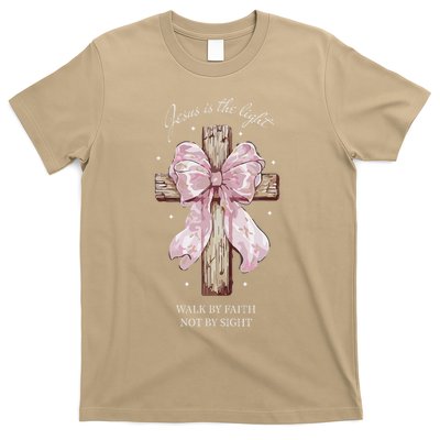 Jesus Is The Light Walk By Faith Not By Sight Coquette T-Shirt
