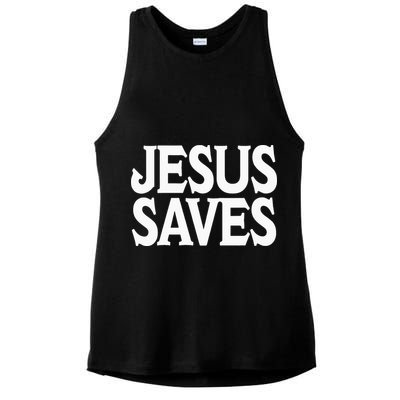 Jesus Is the Only Way Jesus Saves Mall Jesus Ladies PosiCharge Tri-Blend Wicking Tank