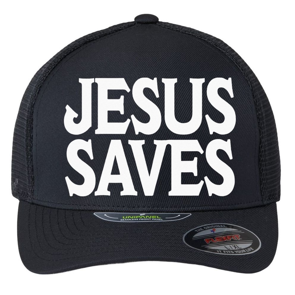 Jesus Is the Only Way Jesus Saves Mall Jesus Flexfit Unipanel Trucker Cap