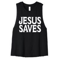 Jesus Is the Only Way Jesus Saves Mall Jesus Women's Racerback Cropped Tank