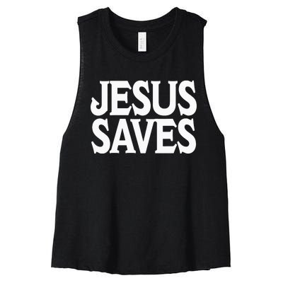 Jesus Is the Only Way Jesus Saves Mall Jesus Women's Racerback Cropped Tank