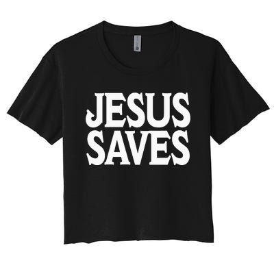 Jesus Is the Only Way Jesus Saves Mall Jesus Women's Crop Top Tee