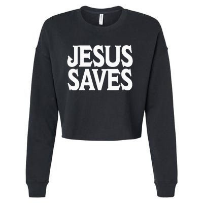 Jesus Is the Only Way Jesus Saves Mall Jesus Cropped Pullover Crew