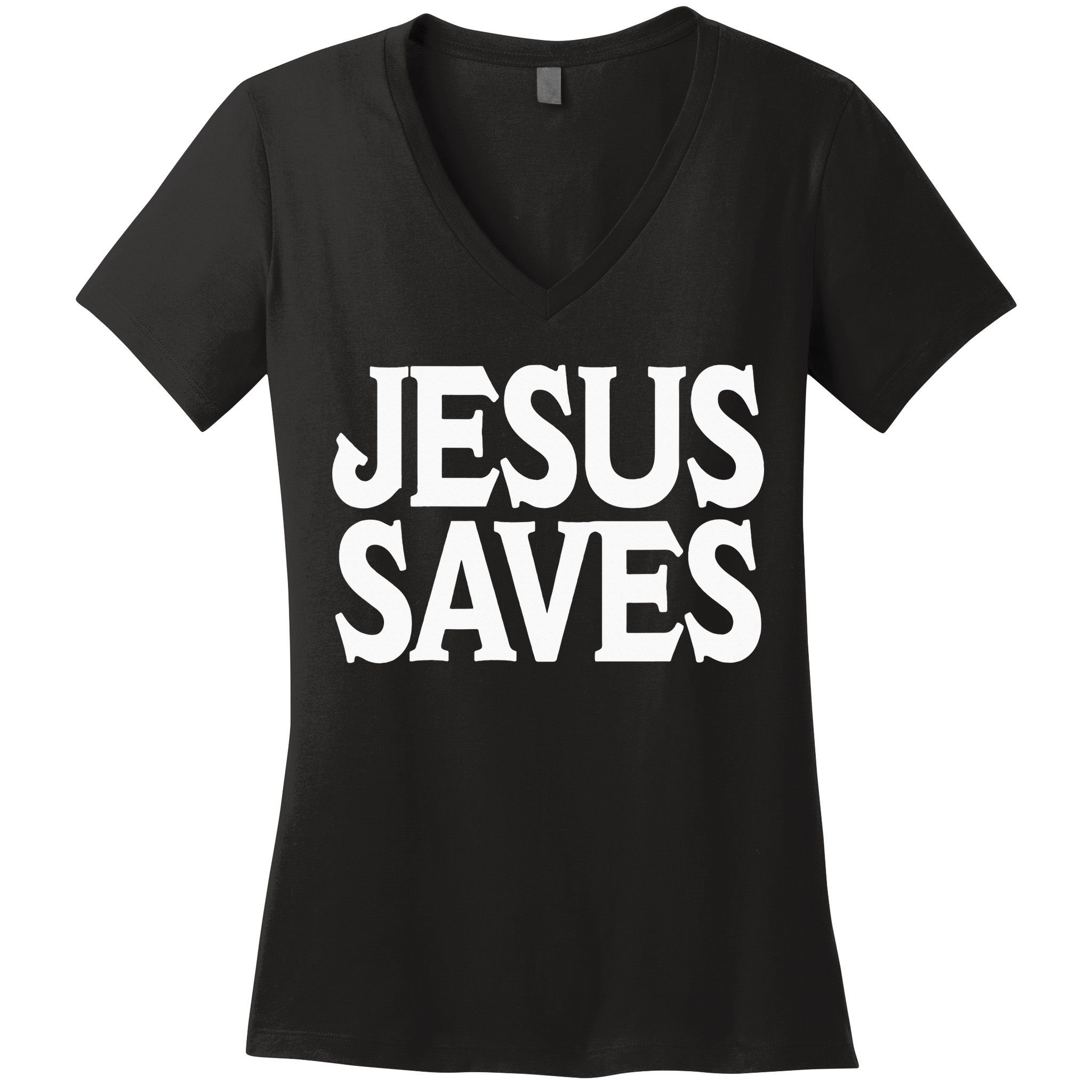 Jesus Is the Only Way Jesus Saves Mall Jesus Women's V-Neck T-Shirt