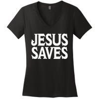 Jesus Is the Only Way Jesus Saves Mall Jesus Women's V-Neck T-Shirt