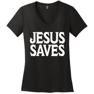 Jesus Is the Only Way Jesus Saves Mall Jesus Women's V-Neck T-Shirt