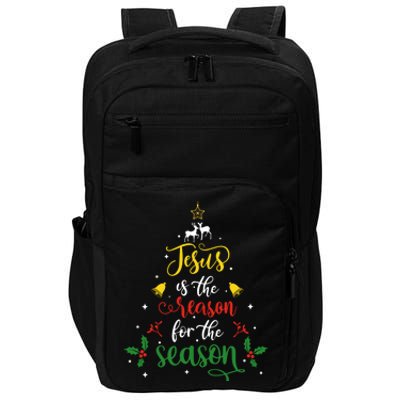 Jesus Is The Reason For Christmas Season Xmas Tree Christian Gift Impact Tech Backpack