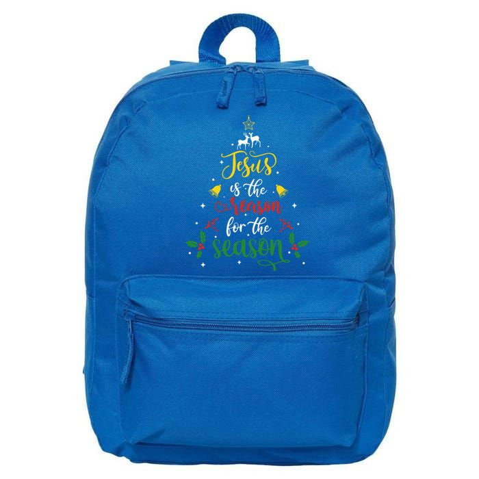 Jesus Is The Reason For Christmas Season Xmas Tree Christian Gift 16 in Basic Backpack