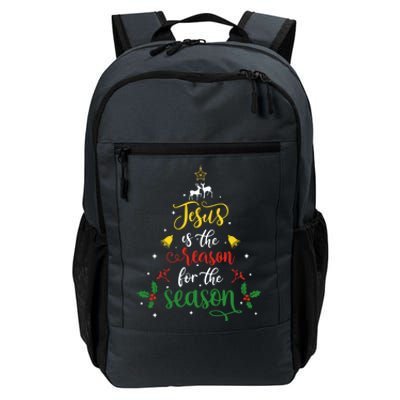 Jesus Is The Reason For Christmas Season Xmas Tree Christian Gift Daily Commute Backpack