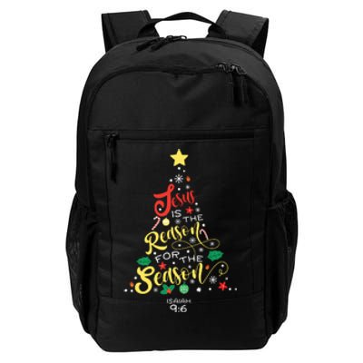 Jesus Is The Reason For The Season Christian Christmas Tree Daily Commute Backpack