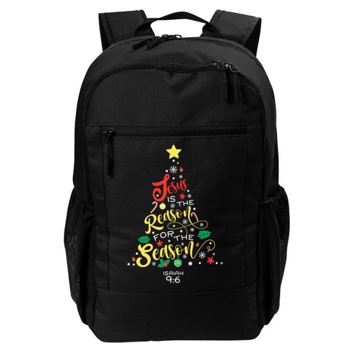 Jesus Is The Reason For The Season Christian Christmas Tree Daily Commute Backpack