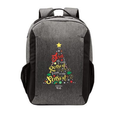 Jesus Is The Reason For The Season Christian Christmas Tree Vector Backpack