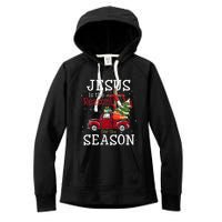 Jesus Is The Reason For The Season Christian Faith Christmas Women's Fleece Hoodie