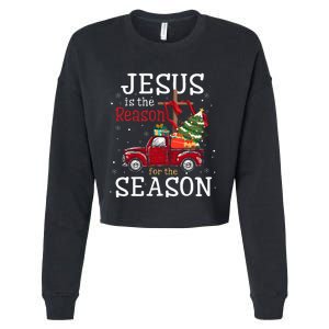 Jesus Is The Reason For The Season Christian Faith Christmas Cropped Pullover Crew