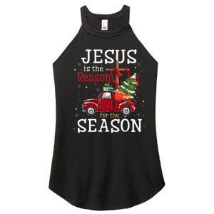 Jesus Is The Reason For The Season Christian Faith Christmas Women's Perfect Tri Rocker Tank