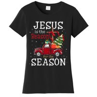 Jesus Is The Reason For The Season Christian Faith Christmas Women's T-Shirt