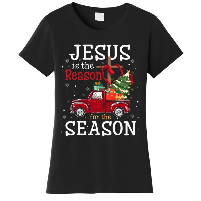 Jesus Is The Reason For The Season Christian Faith Christmas Women's T-Shirt