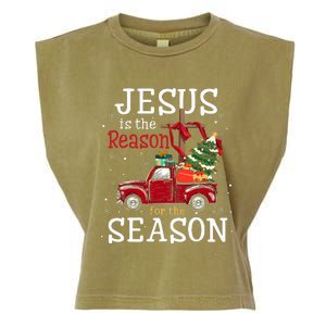 Jesus Is The Reason For The Season Christian Faith Christmas Garment-Dyed Women's Muscle Tee