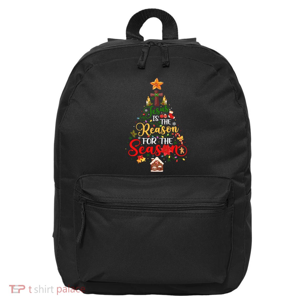 Jesus Is The Reason For The Season Christian Faith Christmas 16 in Basic Backpack