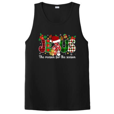 Jesus Is The Reason For The Season Christian Candy Cane Xmas Gift PosiCharge Competitor Tank