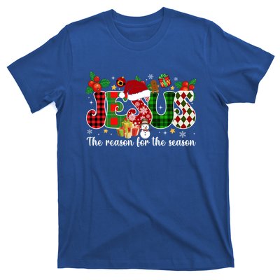 Jesus Is The Reason For The Season Christian Candy Cane Xmas Gift T-Shirt